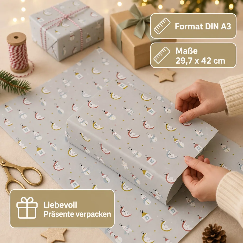 Ava & Yves Geschenkpapier Adventskalender Weihnachtstraum