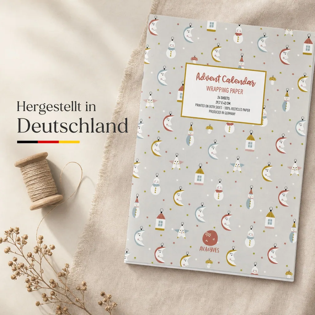 Ava & Yves Geschenkpapier Adventskalender Weihnachtstraum