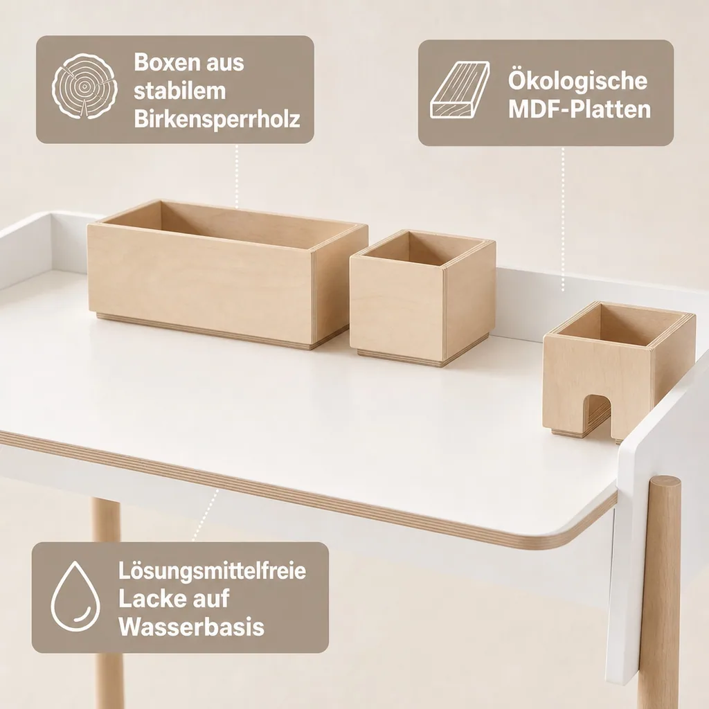Oeuf Kinder Schreibtisch Brooklyn weiß