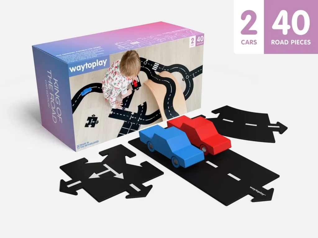 Waytoplay Spielzeug Rennstrecke + 2 Auto, Geschenkset