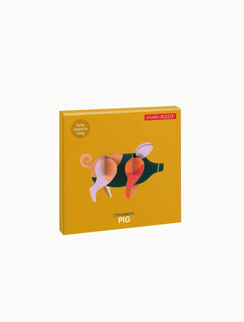 Studio ROOF Ornament, Bastel-Set, 3D Wandobjekt - Schwein
