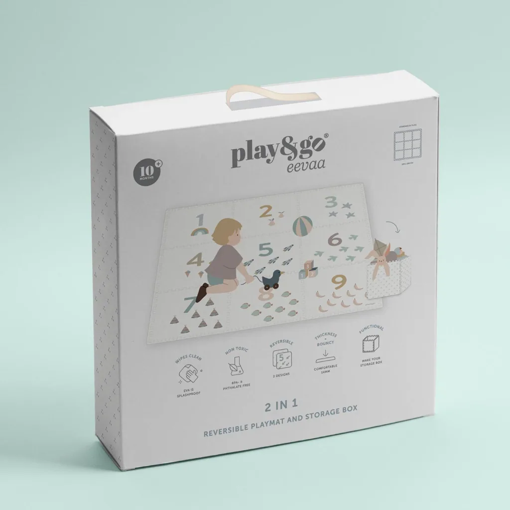 Play&Go Kinderteppich, Puzzlematte, Puzzleteppich - Zahlen/Punkte EVA