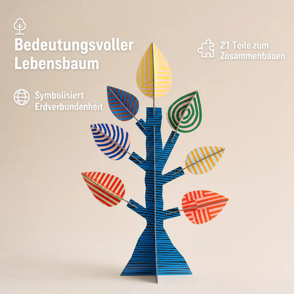 Studio ROOF Wanddeko, Bastel-Set, 3D Wandobjekt - Tree of Life by Jantien