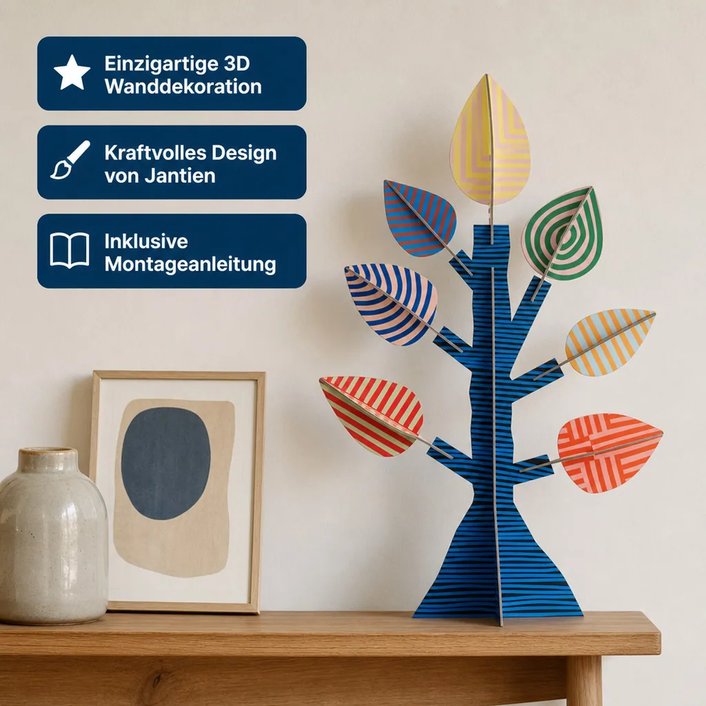 Studio ROOF Wanddeko, Bastel-Set, 3D Wandobjekt - Tree of Life by Jantien