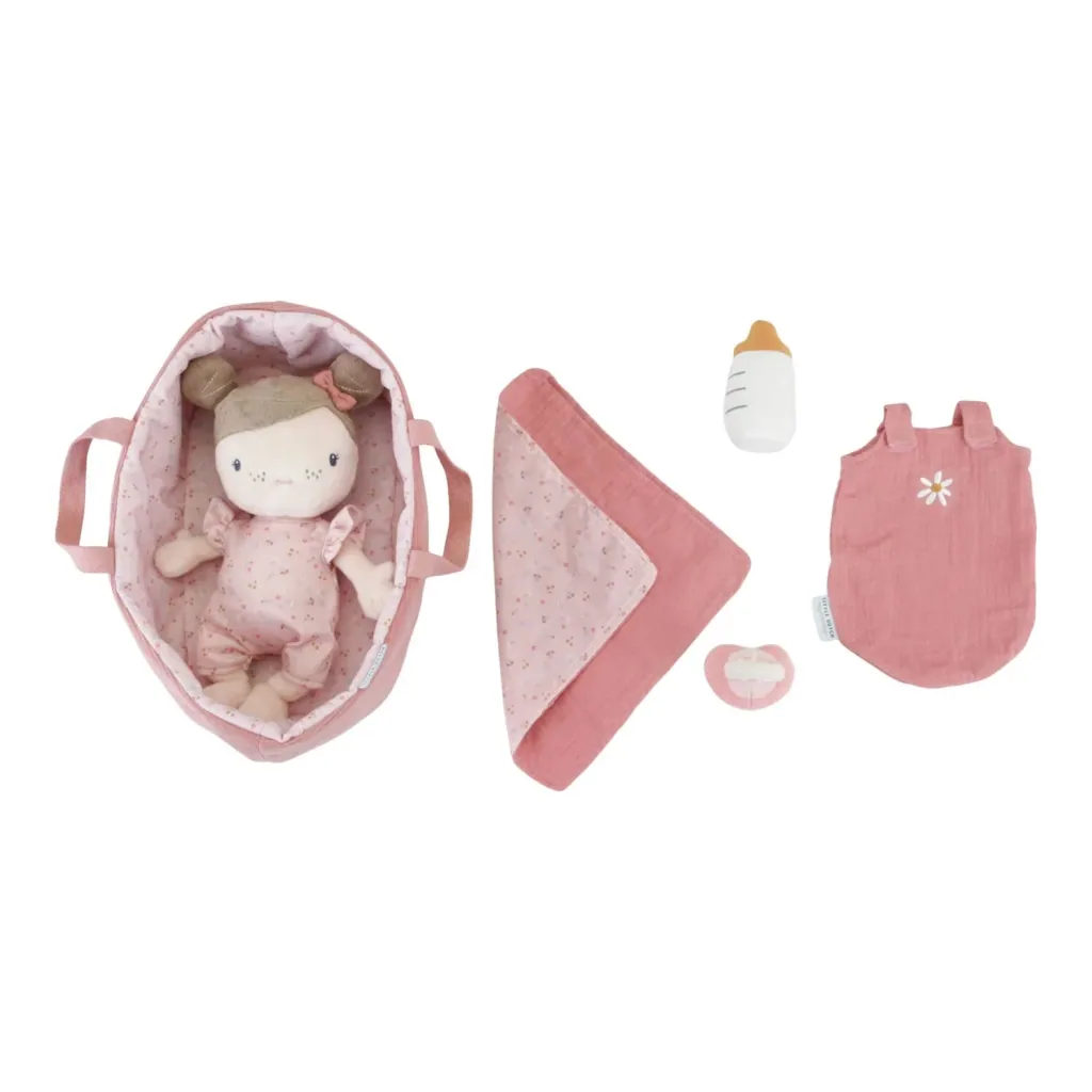 Little Dutch Babypuppe, Stoffpuppe - Rosa, zum Kuscheln und Pflegen