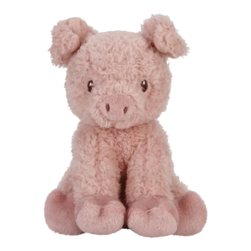 Little Dutch Kuscheltier, Plüschtier, Stofftier Schwein - Little Farm, aus weichem Stoff - Perfekt zum Spielen & Schmusen, 17cm