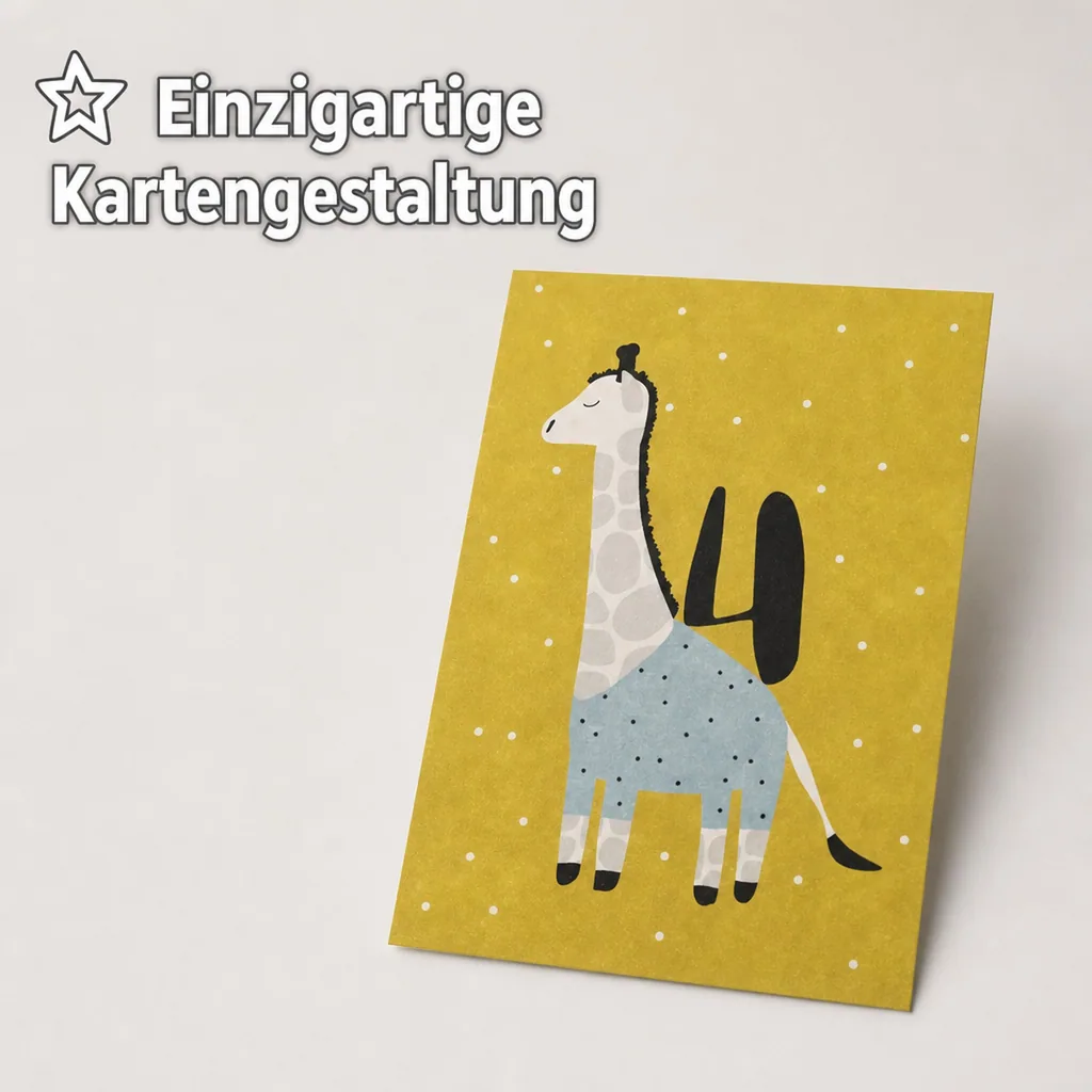 Ava & Yves Postkarte Giraffe "4"