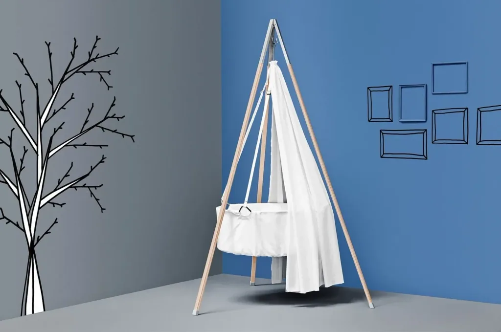 Leander Babywiege beige weiss