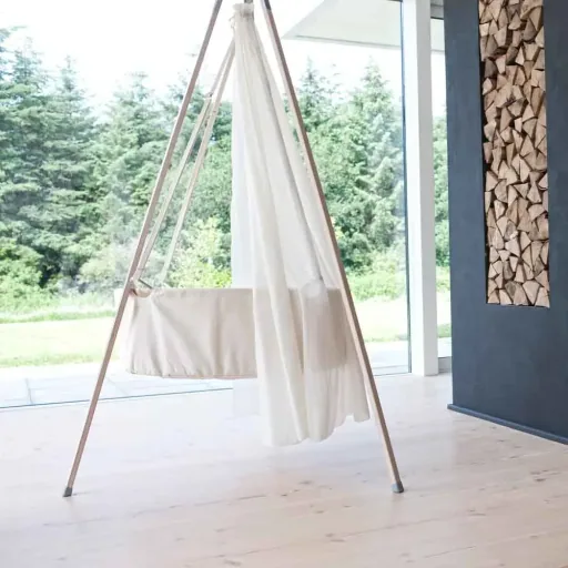 Leander Babywiege beige weiss