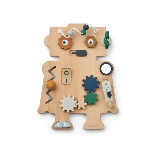 Liewood Holzspielzeug, Spielbrett - Carola Roboter, Indigoblau multi mix